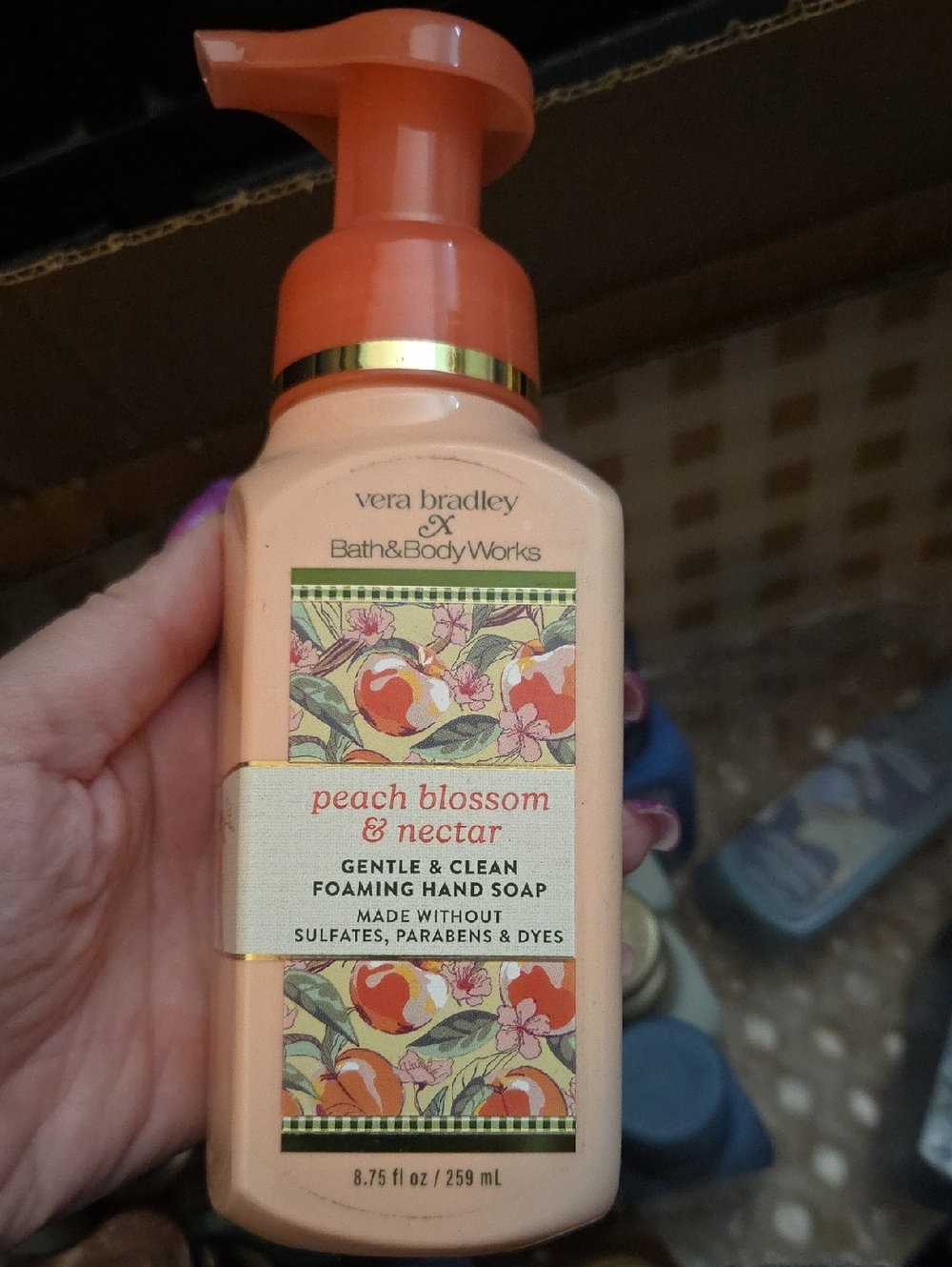Nwt Vera Bradley x Bath & Body Works Peach Blossom & Nectar Foaming Hand Soap